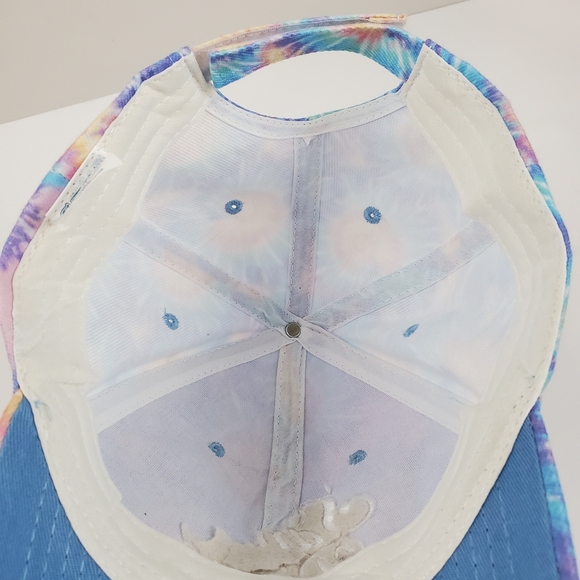 Vintage San Diego California Tie Dye Starburst Hippie Hat Cap OSFA Smith Novelty - Picture 9 of 9